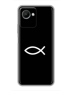 Чехол для Realme C30s с картинкой «Символ рыбы Jesus» Чехол для Realme C30s с картинкой «Символ рыбы Jesus»
