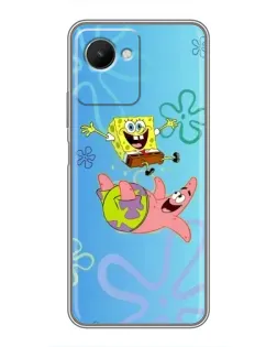 Чохол для Realme C30s з картинкою «Спанч Боб та Патрік»