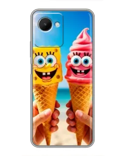Чохол для Realme C30s з картинкою «Спанч Боб морозиво»