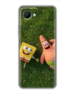 Чехол для Realme C30s с картинкой «Друзья на лужайке»