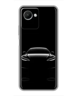 Чехол для Realme C30s с картинкой «Силуэт Tesla Night»