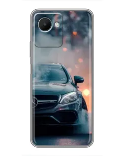 Чехол для Realme C30s с картинкой «Mercedes — ночной город» Чехол для Realme C30s с картинкой «Mercedes — ночной город»