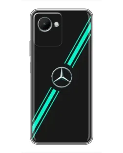 Чехол для Realme C30s с картинкой «Спортивные линии Mercedes» Чехол для Realme C30s с картинкой «Спортивные линии Mercedes»