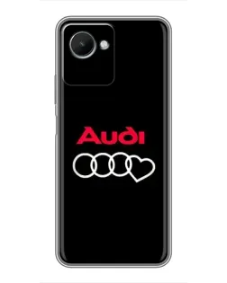 Чехол для Realme C30s с картинкой «Логотип Audi Heart»
