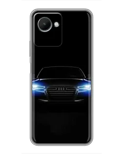 Чохол для Realme C30s з картинкою «Audi в неоні»