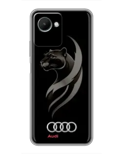 Чохол для Realme C30s з картинкою «Графіка — пантера та Audi»