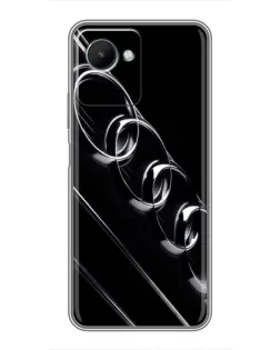 Чохол для Realme C30s з картинкою «Audi — абстрактні кільця»