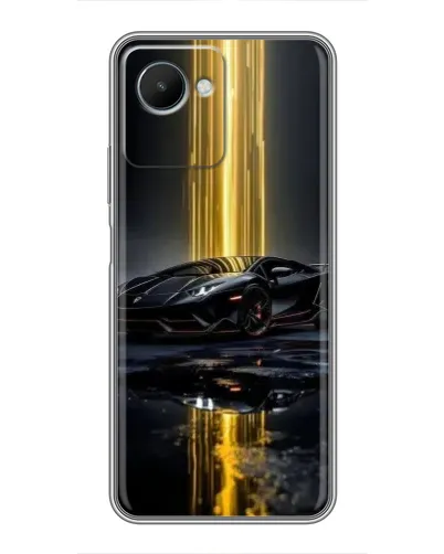 Чехол для Realme C30s с картинкой «Ночной Lamborghini драйв»