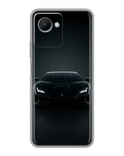 Чехол для Realme C30s с картинкой «Черный Lamborghini Aventador» Чехол для Realme C30s с картинкой «Черный Lamborghini Aventador»