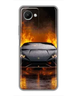 Чехол для Realme C30s с картинкой «Lamborghini в огне» Чехол для Realme C30s с картинкой «Lamborghini в огне»