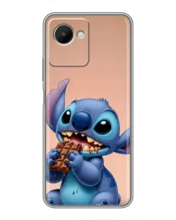 Чехол для Realme C30s с картинкой «Стич ест шоколад» Чехол для Realme C30s с картинкой «Стич ест шоколад»