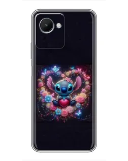 Чехол для Realme C30s с картинкой «Stitch в цветах» Чехол для Realme C30s с картинкой «Stitch в цветах»