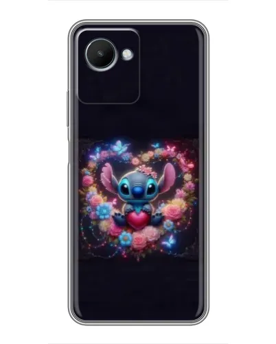 Чехол для Realme C30s с картинкой «Stitch в цветах» Чехол для Realme C30s с картинкой «Stitch в цветах»