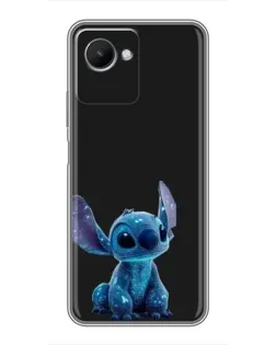 Чехол для Realme C30s с картинкой «Стич на черном» Чехол для Realme C30s с картинкой «Стич на черном»