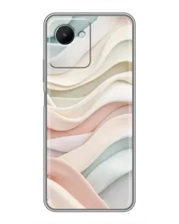 Чехол для Realme C30s с картинкой «Пастельные нежные волны»