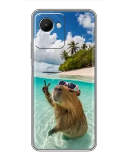 Чохол для Realme C30s з картинкою «Капібара на морі» Чохол для Realme C30s з картинкою «Капібара на морі»
