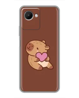 Чохол для Realme C30s з картинкою «Капібара з серцем» Чохол для Realme C30s з картинкою «Капібара з серцем»