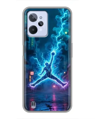 Чехол для Realme C31 с картинкой «Jordan Gold Jumpman»