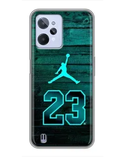 Чехол для Realme C31 с картинкой «Jordan Cyan 23»