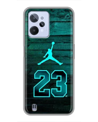 Чехол для Realme C31 с картинкой «Jordan Cyan 23»