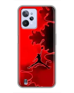 Чехол для Realme C31 с картинкой «Jordan Red Smoke»