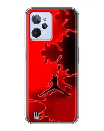 Чехол для Realme C31 с картинкой «Jordan Red Smoke»