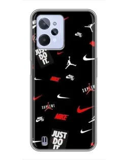 Чехол для Realme C31 с картинкой «Nike Mix Pattern»