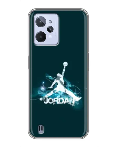 Чехол для Realme C31 с картинкой «Jordan Blue Fire»