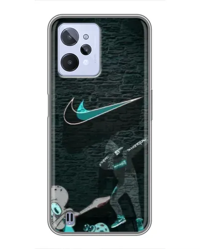 Чехол для Realme C31 с картинкой «Спортивный арт Nike»