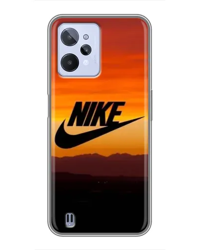 Чехол для Realme C31 с картинкой «Nike — вечерний горизонт»