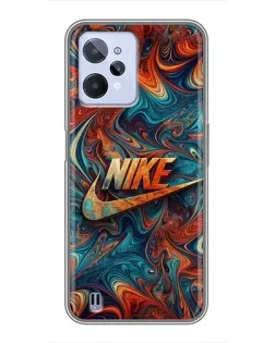 Чехол для Realme C31 с картинкой «Nike в абстракции» Чехол для Realme C31 с картинкой «Nike в абстракции»