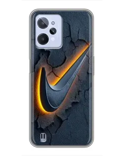 Чехол для Realme C31 с картинкой «Объемный логотип Найк» Чехол для Realme C31 с картинкой «Объемный логотип Найк»