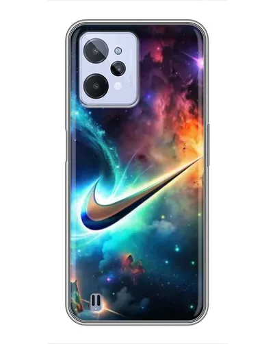 Чехол для Realme C31 с картинкой «Космический Nike Swoosh»