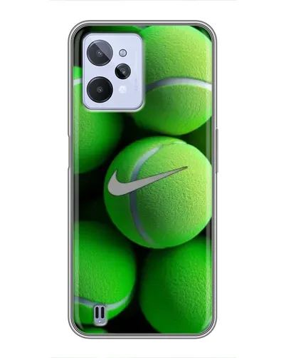 Чехол для Realme C31 с картинкой «Теннисные мячи Найк»