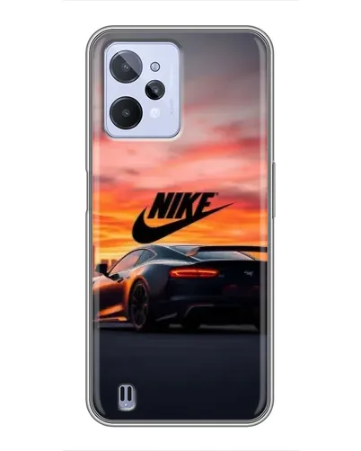 Чехол для Realme C31 с картинкой «Nike и суперкар»