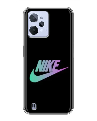 Чехол для Realme C31 с картинкой «Nike — городская ночь»