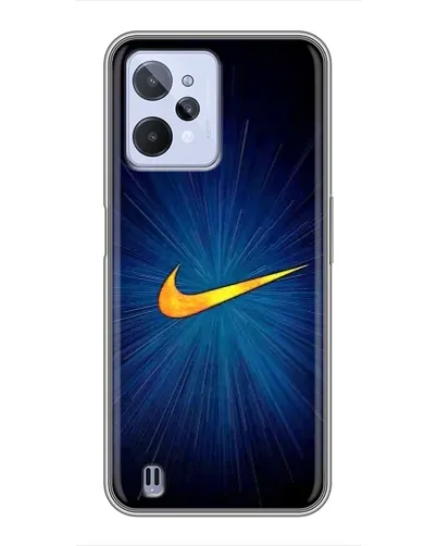 Чехол для Realme C31 с картинкой «Синий пульс Nike» Чехол для Realme C31 с картинкой «Синий пульс Nike»