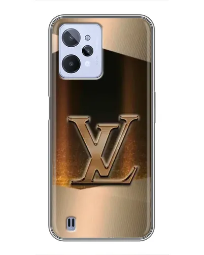 Чехол для Realme C31 с картинкой «LV — золотое сияние»