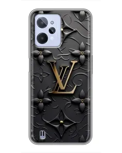 Чехол для Realme C31 с картинкой «Кожаная текстура LV»