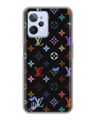 Чехол для Realme C31 с картинкой «Цветная монограмма LV»