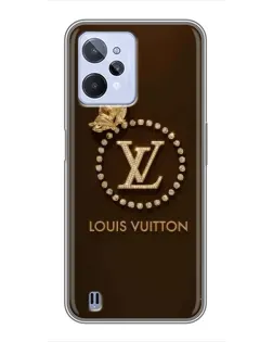 Чехол для Realme C31 с картинкой «LV — золотая печать»