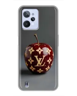 Чехол для Realme C31 с картинкой «Красное яблоко LV»