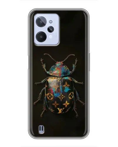 Чехол для Realme C31 с картинкой «LV — мраморный принт»