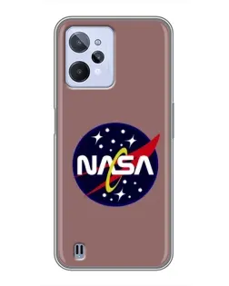 Чехол для Realme C31 с картинкой «NASA — ретро космос» Чехол для Realme C31 с картинкой «NASA — ретро космос»