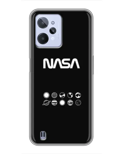 Чехол для Realme C31 с картинкой «NASA — технический принт»
