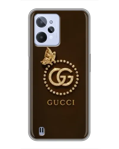 Чехол для Realme C31 с картинкой «Gucci — золотая бабочка»
