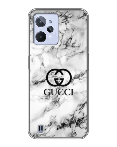 Чехол для Realme C31 с картинкой «Gucci — мраморный шик»