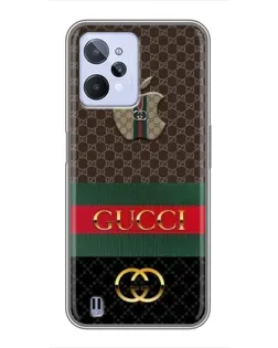 Чехол для Realme C31 с картинкой «Gucci — брендированный десерт»