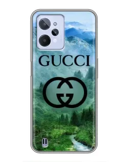 Чехол для Realme C31 с картинкой «Gucci — горный пейзаж»