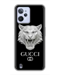 Чехол для Realme C31 с картинкой «Gucci — серебряный лев»